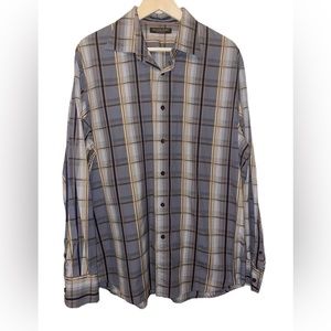 Tommy Bahama button down plaid print men's long sleeve flannel shirt size